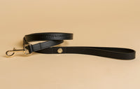 Leather Collar and Lead Set - Black